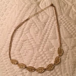 Gold leaf necklace